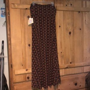 LuLaRoe Black and Red Floral Maxi Dress